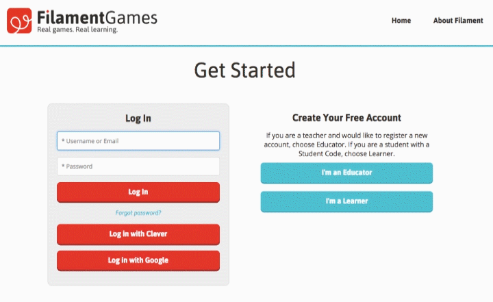 Creating a student account